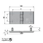 نقشه لولا روکار پیچ نصب 120x60