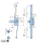 نقشه قفل سرتاسری مثلثی میله خور MS 730-3